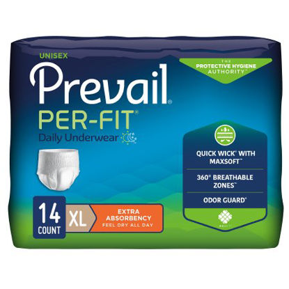 Picture of Unisex Adult Absorbent Underwear Prevail® Per-Fit® Pull On with Tear Away Seams X-Large Disposable Heavy AbsorbencyPF-514