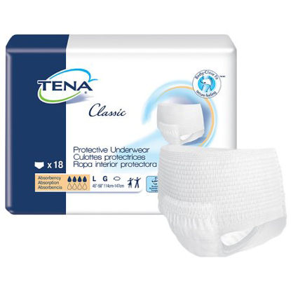Picture of Unisex Adult Absorbent Underwear TENA® Classic Pull On with Tear Away Seams Large Disposable Moderate Absorbency72514