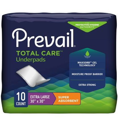 Picture of Underpad Prevail® Total Care™ 30 X 30 Inch Disposable Polymer Heavy AbsorbencyUP-100