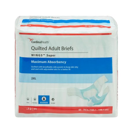 Picture of Unisex Adult Incontinence Brief Wings™ Super 2X-Large Disposable Heavy Absorbency67093