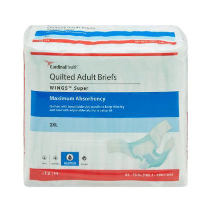 Picture of Unisex Adult Incontinence Brief Wings™ Super 2X-Large Disposable Heavy Absorbency67093