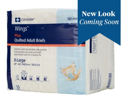 Picture of Unisex Adult Incontinence Brief Wings™ X-Large Disposable Heavy Absorbency66035