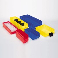 Picture of Shelf Bin Akro-Mils® Blue Industrial Grade Polymers 4 X 11-1/8 X 23-5/8 Inch30174BLUE
