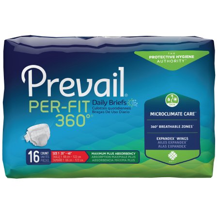 Picture of Unisex Adult Incontinence Brief Prevail® Per-Fit 360°™ Medium Disposable Heavy AbsorbencyPFNG-012
