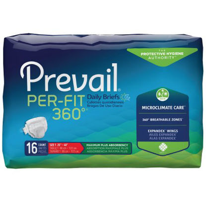 Picture of Unisex Adult Incontinence Brief Prevail® Per-Fit 360°™ Medium Disposable Heavy AbsorbencyPFNG-012