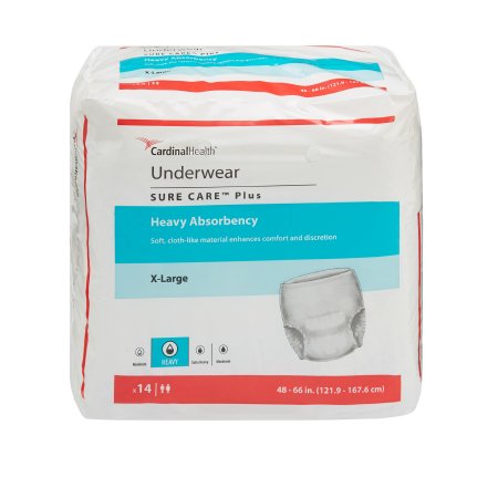 Picture of Unisex Adult Absorbent Underwear Sure Care™ Plus Pull On with Tear Away Seams X-Large Disposable Heavy Absorbency1625