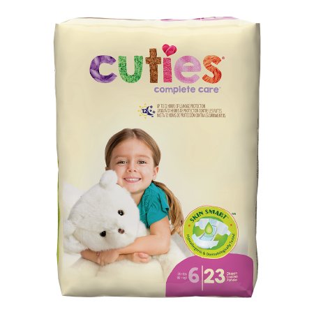 Picture of Unisex Baby Diaper Cuties® Size 6 Disposable Heavy AbsorbencyCR6001