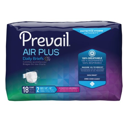 Picture of Unisex Adult Incontinence Brief Prevail® Air Plus™ Size 2 Disposable Heavy AbsorbencyPVBNG-013CA