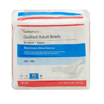 Picture of Unisex Adult Incontinence Brief Wings™ Bariatric 3X-Large Disposable Heavy Absorbency67095
