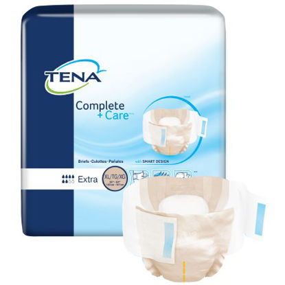 Picture of Unisex Adult Incontinence Brief TENA® Complete + Care™ X-Large Disposable Moderate Absorbency69980