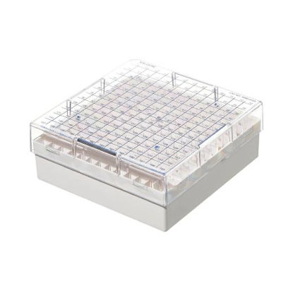 Picture of Cryo Storage Box Nalgene™ 52 X 133 X 133 mm White Polycarbonate 81 Tube Capacity5050-0169