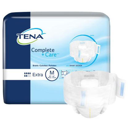 Picture of Unisex Adult Incontinence Brief TENA® Complete + Care™ Medium Disposable Moderate Absorbency69960