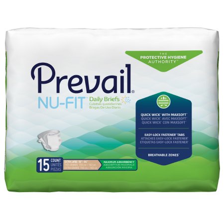 Picture of Unisex Adult Incontinence Brief Prevail® Nu-Fit® X-Large Disposable Heavy AbsorbencyNU-014/1