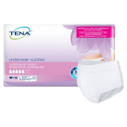 Picture of Female Adult Absorbent Underwear TENA® Women™ Super Plus Pull On with Tear Away Seams Large Disposable Moderate Absorbency54286