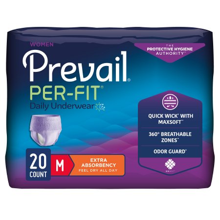 Picture of Female Adult Absorbent Underwear Prevail® Per-Fit® Women Pull On with Tear Away Seams Medium Disposable Moderate AbsorbencyPFW-512