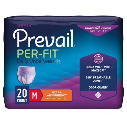 Picture of Female Adult Absorbent Underwear Prevail® Per-Fit® Women Pull On with Tear Away Seams Medium Disposable Moderate AbsorbencyPFW-512