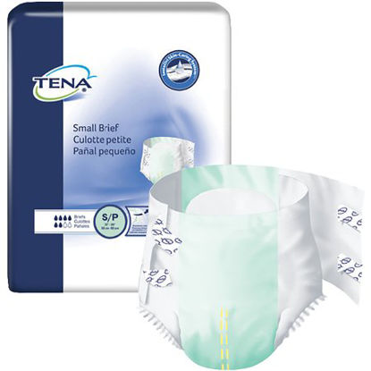 Picture of Unisex Adult Incontinence Brief TENA® Small Brief Small Disposable Moderate Absorbency66100