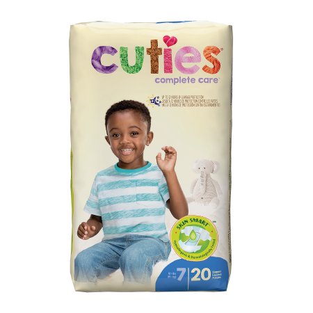 Picture of Unisex Baby Diaper Cuties® Essential Size 7 Disposable Heavy AbsorbencyCRD701