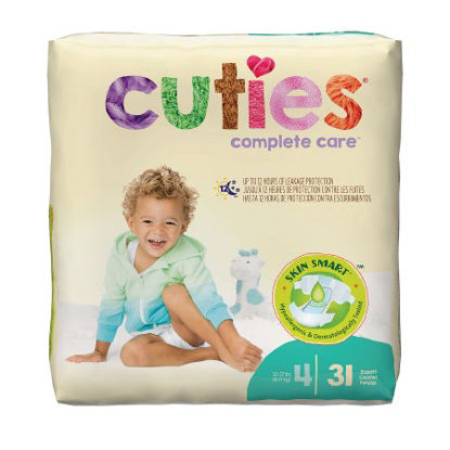 Picture of Unisex Baby Diaper Cuties® Size 4 Disposable Heavy AbsorbencyCR4001