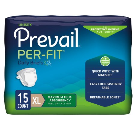 Picture of Unisex Adult Incontinence Brief Prevail® Per-Fit® X-Large Disposable Heavy AbsorbencyPF-014/1
