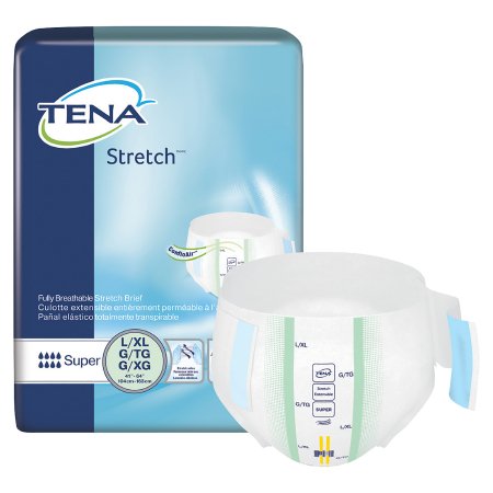 Picture of Unisex Adult Incontinence Brief TENA® Stretch™ Super Pull On Large / X-Large Disposable Heavy Absorbency67903