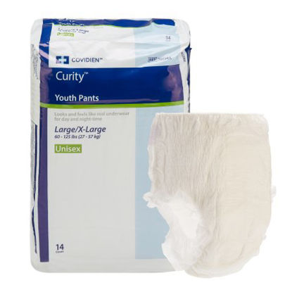 Picture of Unisex Youth Absorbent Underwear Curity™ Pull On with Tear Away Seams Large Disposable Heavy Absorbency70074A