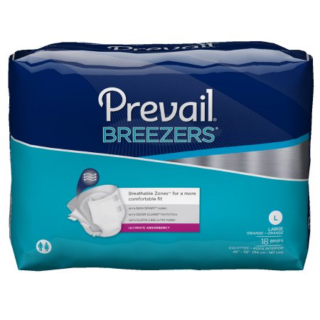 Picture of Unisex Adult Incontinence Brief Prevail® Breezers® Large Disposable Heavy AbsorbencyPVB-013/2