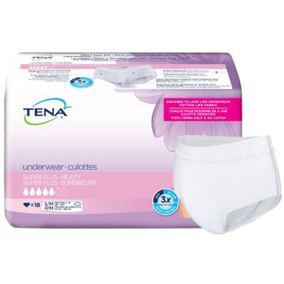 Picture of Female Adult Absorbent Underwear TENA® Women™ Super Plus Pull On with Tear Away Seams Small / Medium Disposable Moderate Absorbency54285