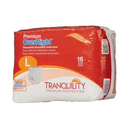 Picture of Unisex Adult Absorbent Underwear Tranquility® Premium OverNight™ Pull On with Tear Away Seams Large Disposable Heavy Absorbency2116