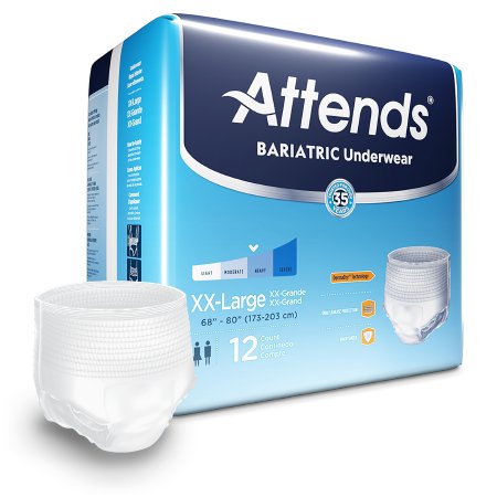 Picture of Unisex Adult Absorbent Underwear Attends® Bariatric Pull On with Tear Away Seams 2X-Large Disposable Moderate AbsorbencyAU50