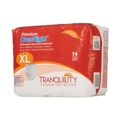 Picture of Unisex Adult Absorbent Underwear Tranquility® Premium OverNight™ Pull On with Tear Away Seams X-Large Disposable Heavy Absorbency2117
