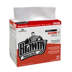 Picture of Task Wipe Brawny Industrial® Medium Duty White NonSterile Airlaid Bonded Cellulose 9-1/4 X 16-1/2 Inch Reusable29290/03