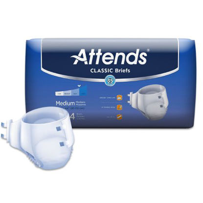 Picture of Unisex Adult Incontinence Brief Attends® Classic Medium Disposable Heavy AbsorbencyBRB20