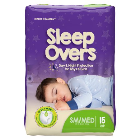 Picture of Unisex Youth Absorbent Underwear Cuties® Sleep Overs® Pull On with Tear Away Seams Small / Medium Disposable Heavy AbsorbencySLP05301