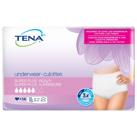 Picture of Female Adult Absorbent Underwear TENA® Women™ Super Plus Pull On with Tear Away Seams X-Large Disposable Moderate Absorbency54287