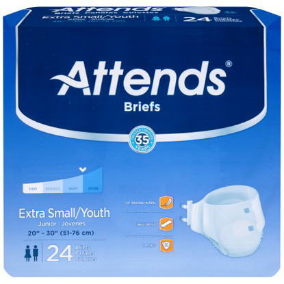 Picture of Unisex Youth Incontinence Brief Attends® X-Small Disposable Heavy AbsorbencyBRBX10