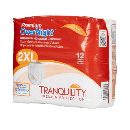 Picture of Unisex Adult Absorbent Underwear Tranquility® Premium OverNight™ Pull On with Tear Away Seams 2X-Large Disposable Heavy Absorbency2118