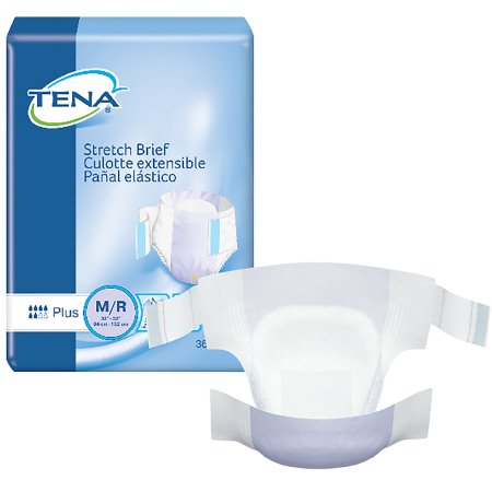 Picture of Unisex Adult Incontinence Brief TENA® Stretch™ Plus Pull On Medium Disposable Moderate Absorbency67602