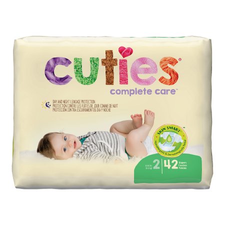 Picture of Unisex Baby Diaper Cuties® Size 2 Disposable Heavy AbsorbencyCR2001