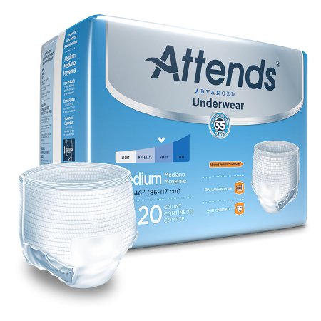 Picture of Unisex Adult Absorbent Underwear Attends® Advanced Pull On with Tear Away Seams Medium Disposable Heavy AbsorbencyAPP0720
