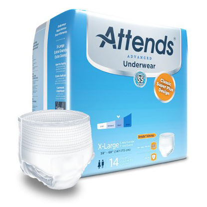 Picture of Unisex Adult Absorbent Underwear Attends® Advanced Pull On with Tear Away Seams X-Large Disposable Heavy AbsorbencyAPP0740
