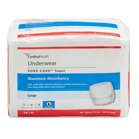 Picture of Unisex Adult Absorbent Underwear Sure Care™ Pull On with Tear Away Seams Large Disposable Heavy Absorbency1215
