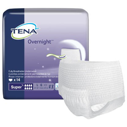 Picture of Unisex Adult Absorbent Underwear TENA® Overnight Super Pull On with Tear Away Seams Large Disposable Heavy Absorbency72325