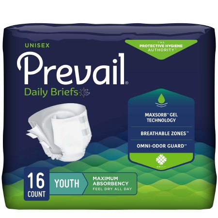 Picture of Unisex Youth / Adult Incontinence Brief Prevail® X-Small Disposable Heavy AbsorbencyPV-015