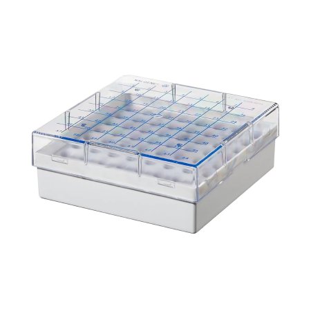Picture of Cryo Storage Box Nalgene™ 52 X 133 X 133 mm White Polycarbonate 64 Tube Capacity5055-5015