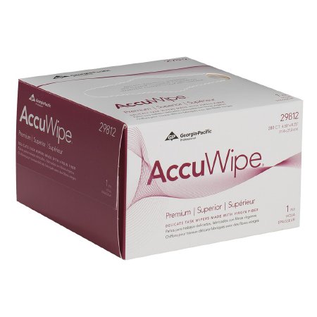 Picture of Delicate Task Wipe AccuWipe® Premium Light Duty White NonSterile 1 Ply Tissue 4-1/2 X 8-1/4 Inch Disposable29812
