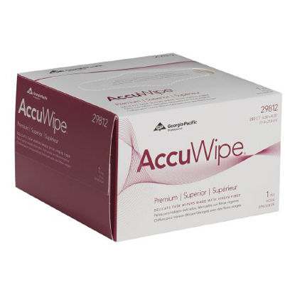 Picture of Delicate Task Wipe AccuWipe® Premium Light Duty White NonSterile 1 Ply Tissue 4-1/2 X 8-1/4 Inch Disposable29812