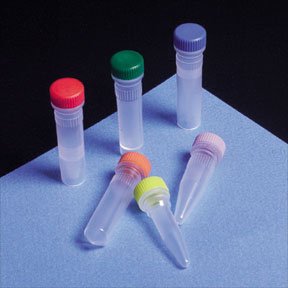 Picture of Fisherbrand™ Microcentrifuge Tube Conical Bottom Plain 11 X 40.6 mm 2 mL Assorted Color Caps Screw Cap Polypropylene Tube02681375
