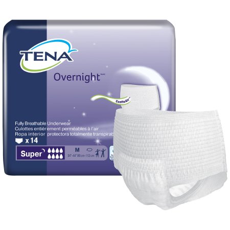 Picture of Unisex Adult Absorbent Underwear TENA® Overnight Super Pull On with Tear Away Seams Medium Disposable Heavy Absorbency72235