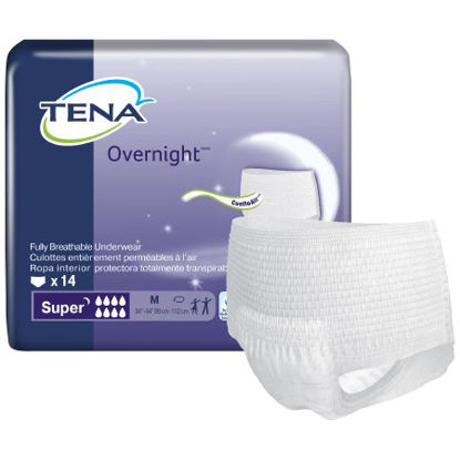 Picture of Unisex Adult Absorbent Underwear TENA® Overnight Super Pull On with Tear Away Seams Medium Disposable Heavy Absorbency72235